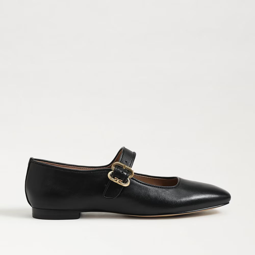 Sam Edelman Michaela Mary Jane Flat - Black Leather