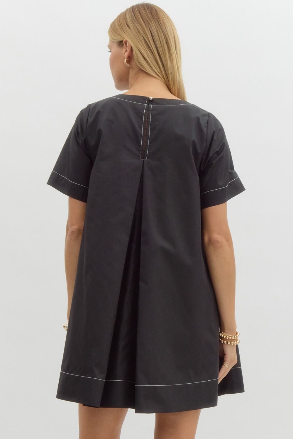 Solid Mini Dress - Black