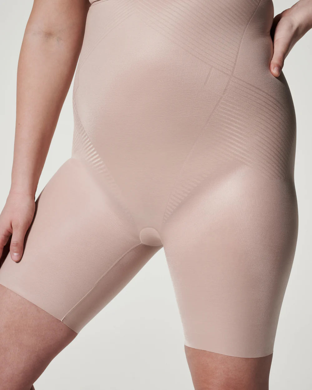 Spanx Shape Invisible High-Waisted Mid-Thigh Short - Champagne Beige