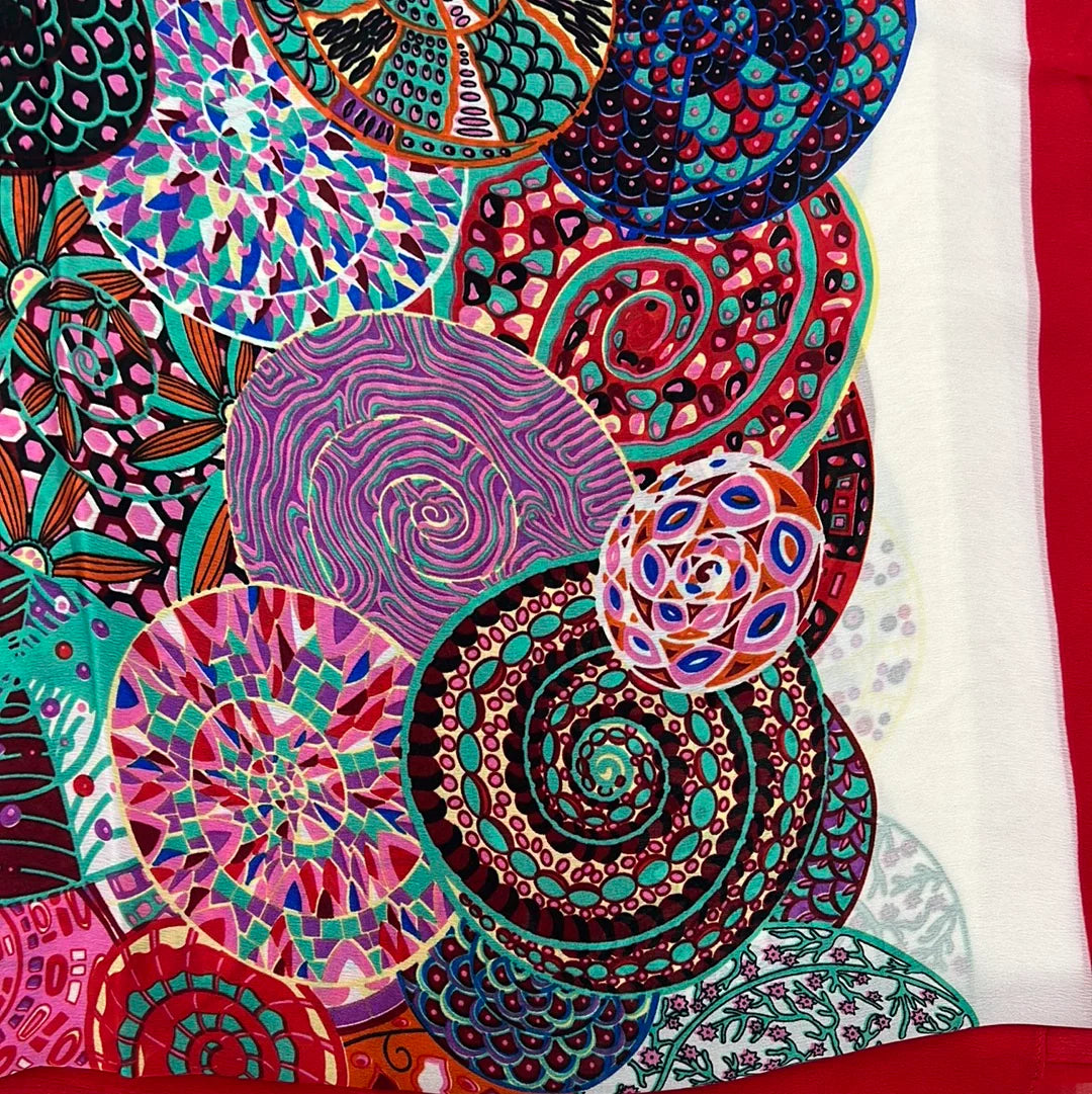 Mandala Inspired Scarf - Ivory