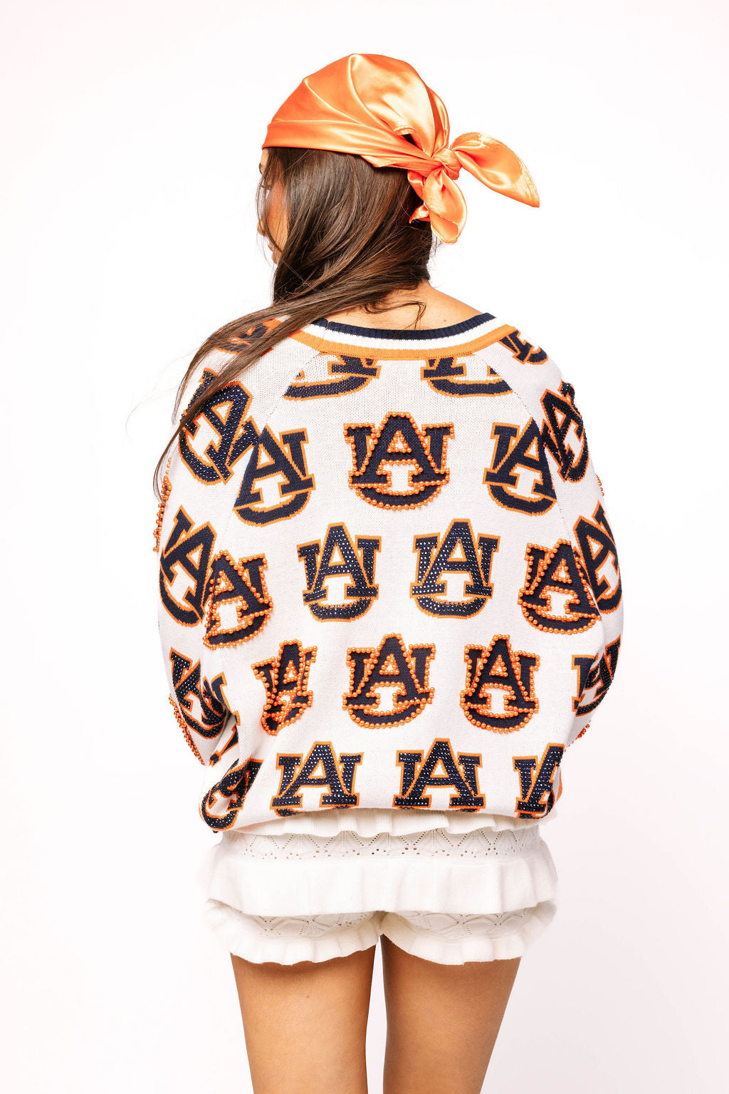 Queen of Sparkles Licensed Auburn Knit In Mascot Rhinestone Cardigan