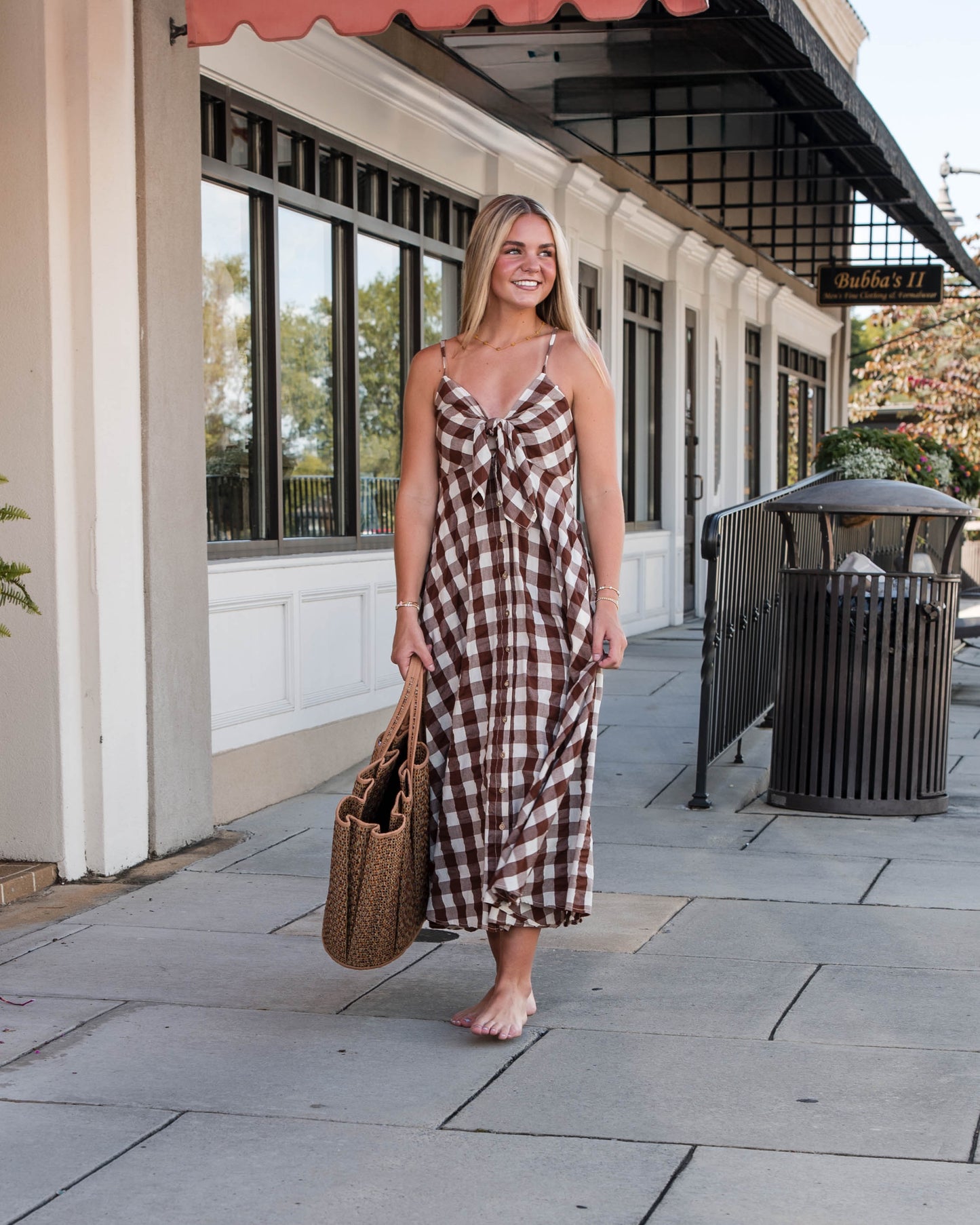 Free People Via Midi Dress - Brown Combo Everly