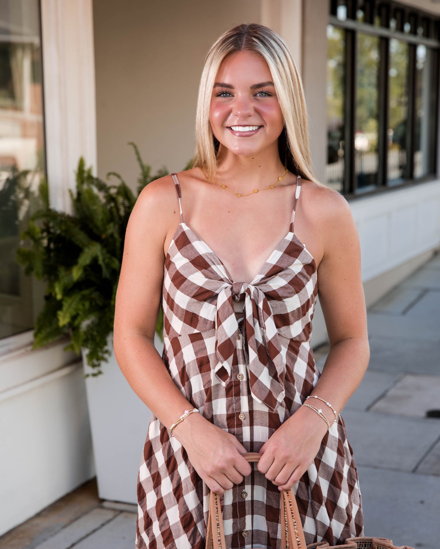 Free People Via Midi Dress - Brown Combo Everly