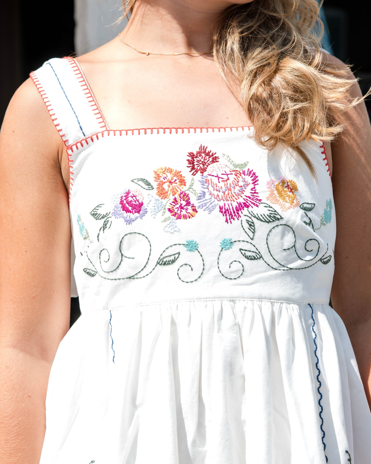 Stefy Dress - Multi Embroidery