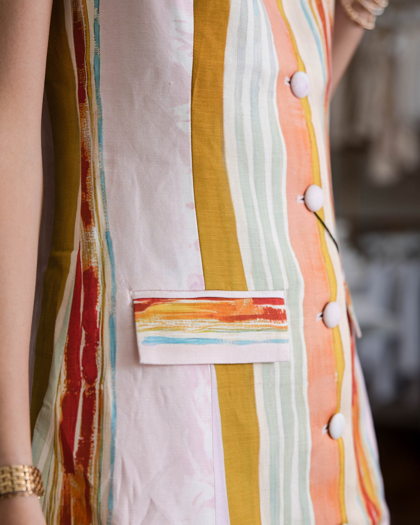 Suni Dress - Abstract Stripe