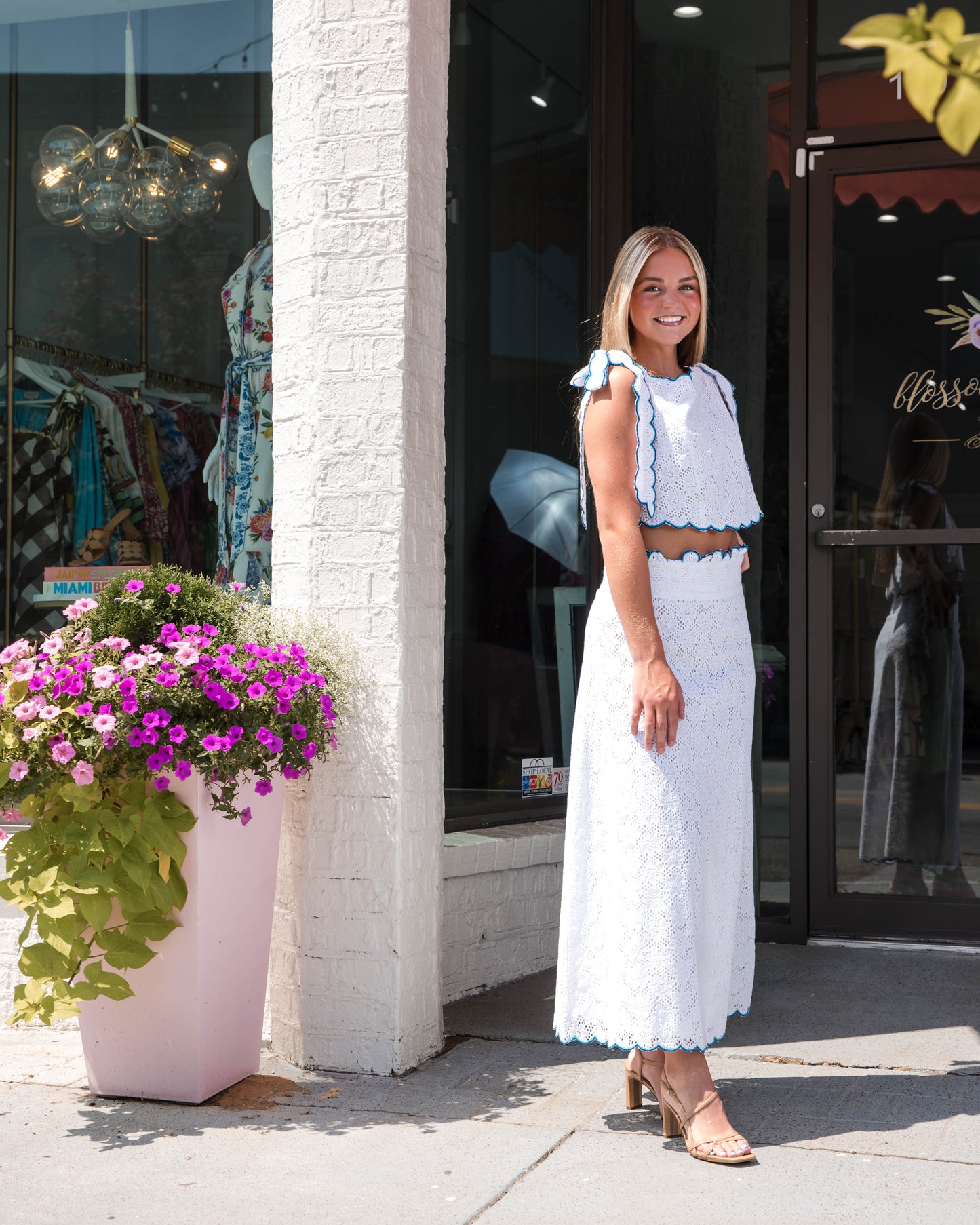 Frannie Skirt - Solid White Eyelet