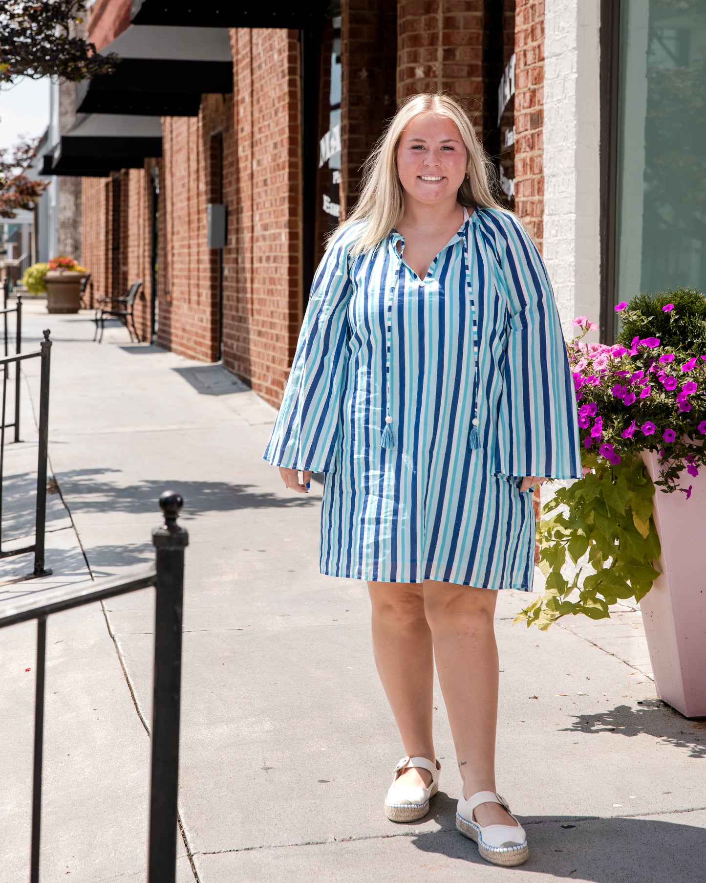 Chelsea Dress - French Blue Stripe