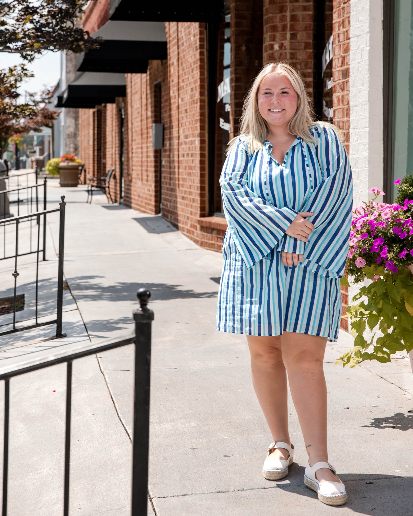 Chelsea Dress - French Blue Stripe