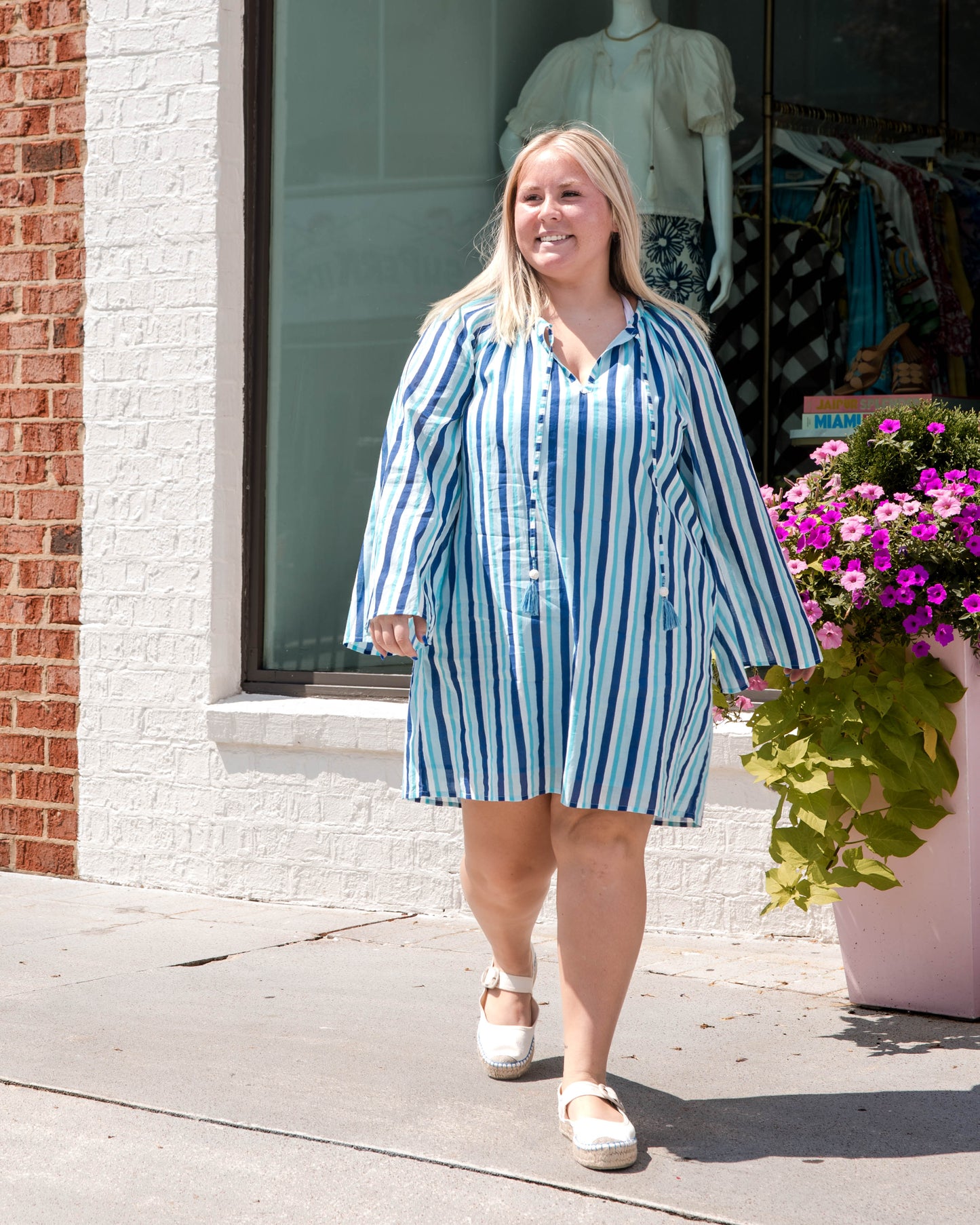 Chelsea Dress - French Blue Stripe