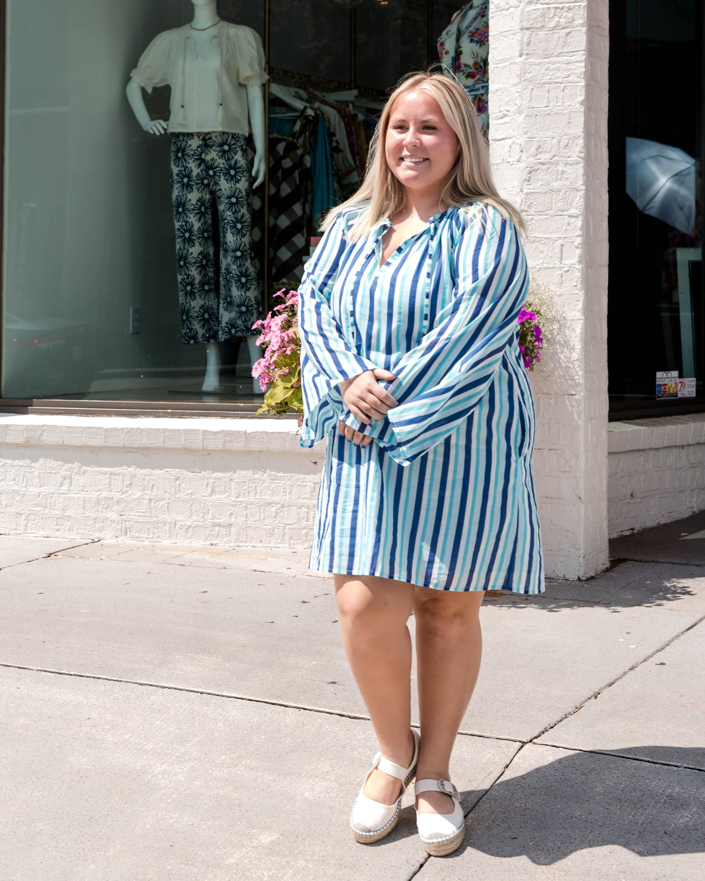 Chelsea Dress - French Blue Stripe