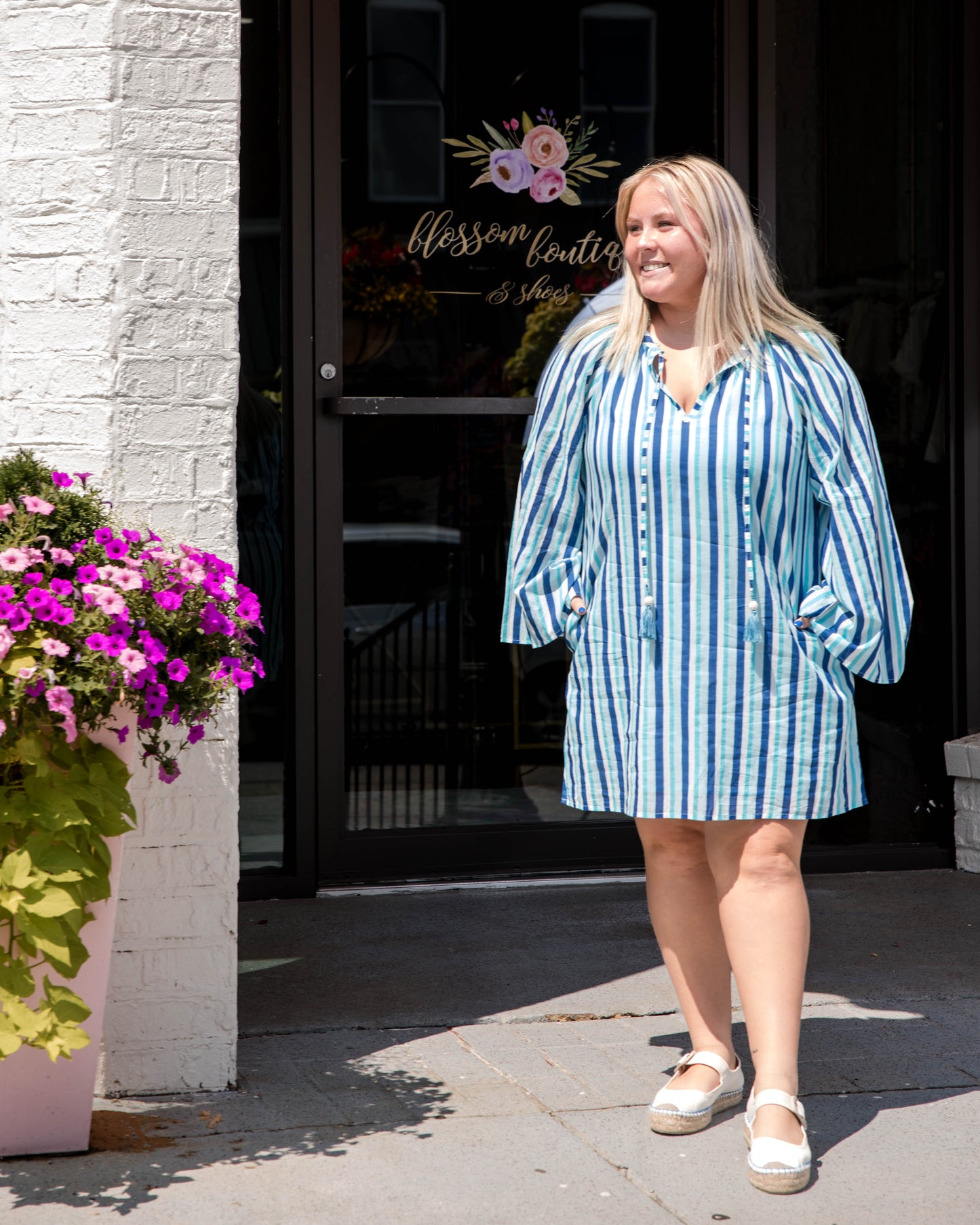 Chelsea Dress - French Blue Stripe