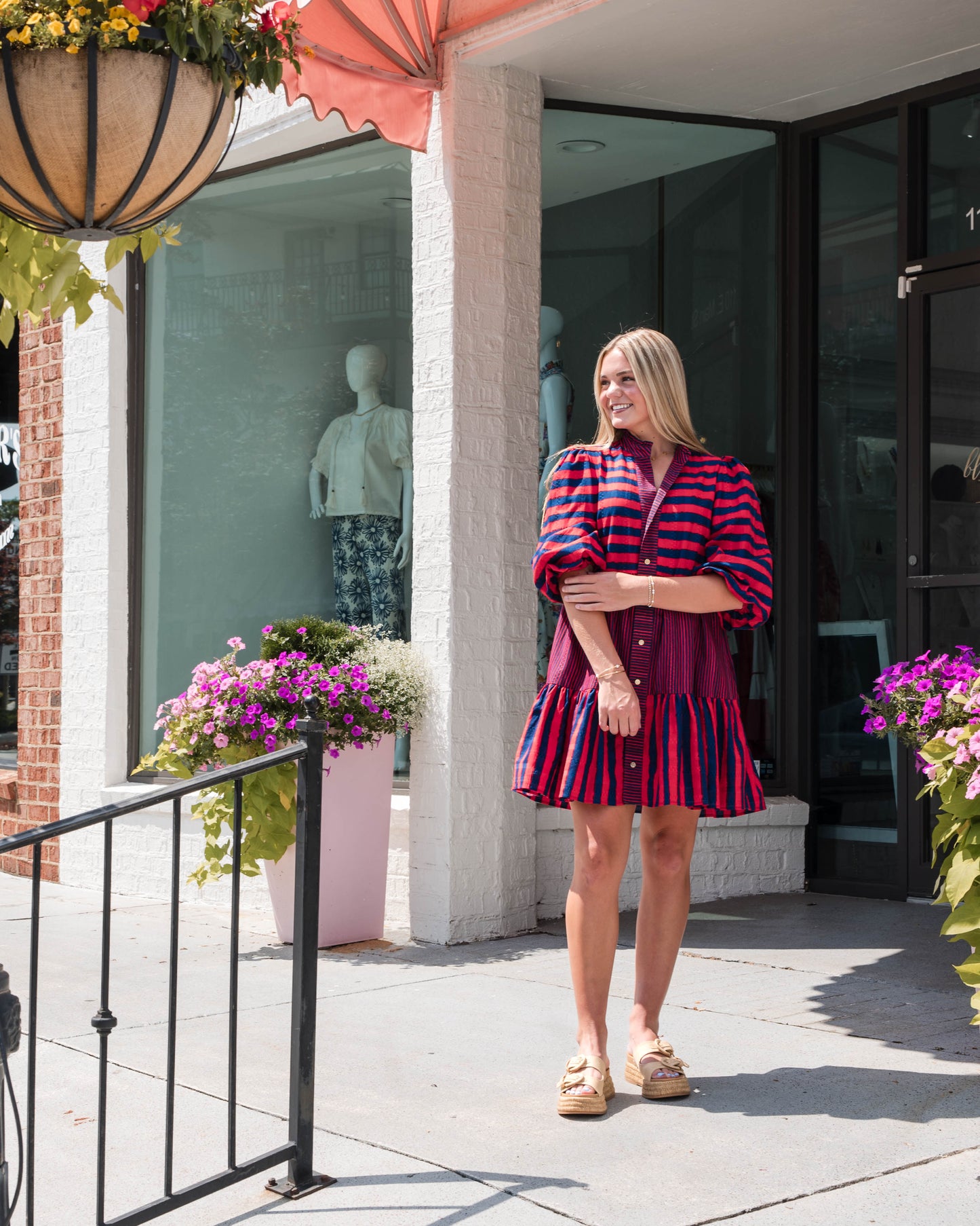 Sadie Dress - Americano Stripe