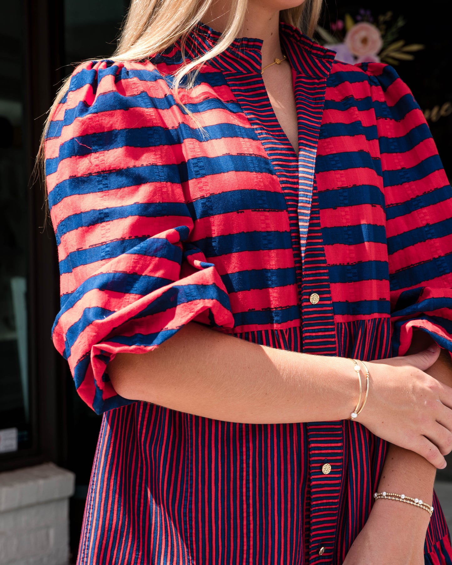 Sadie Dress - Americano Stripe