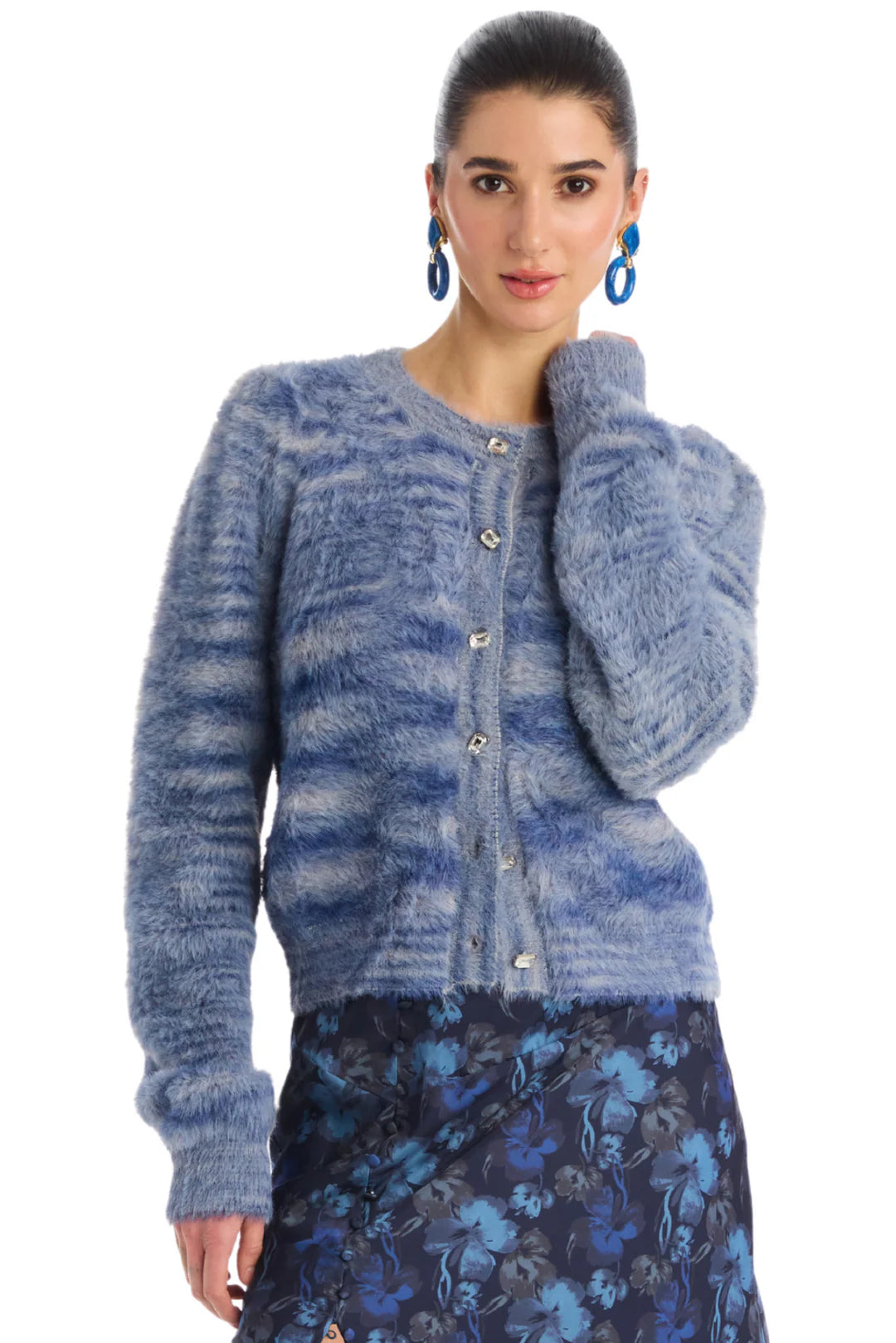 Sloan Cardigan - Blue Space Dye