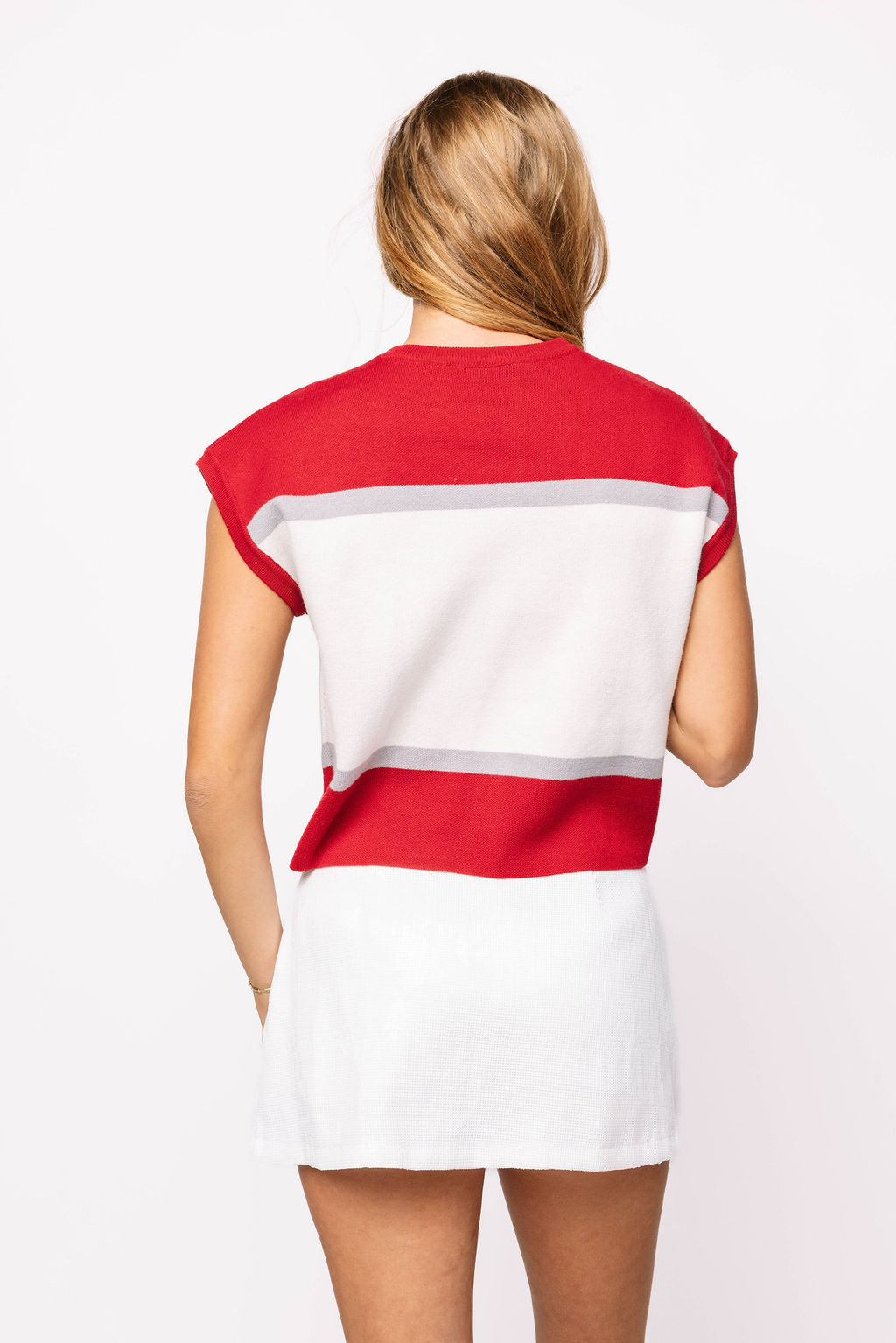 Queen of Sparkles Licensed 'Bama' Colorblock Jewel Letter Short Sleeve Sweater