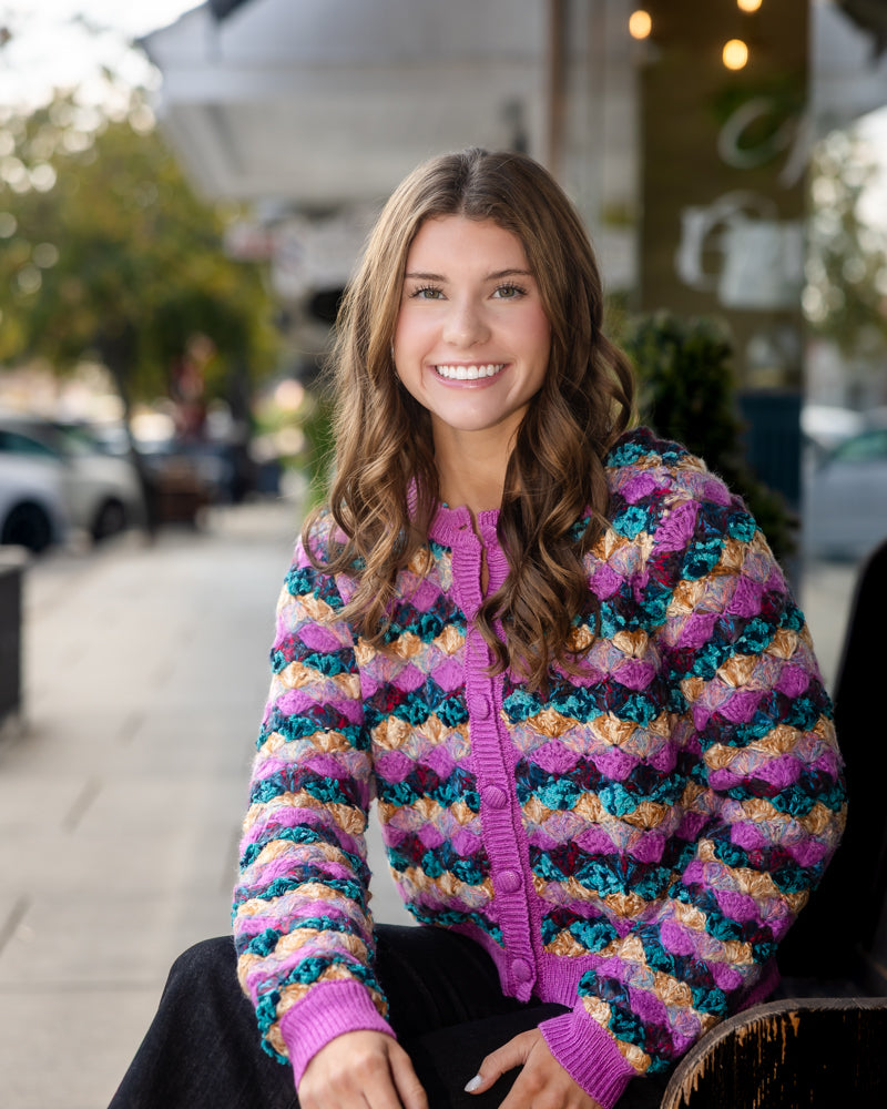 Emerson Cardigan - Orchid Multi