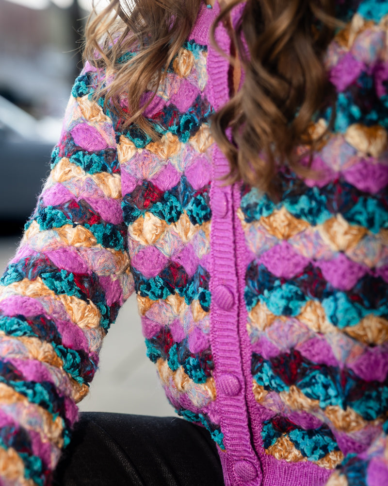 Emerson Cardigan - Orchid Multi