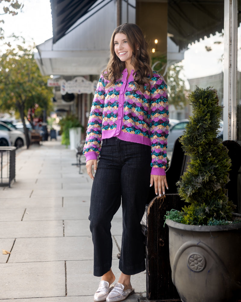 Emerson Cardigan - Orchid Multi