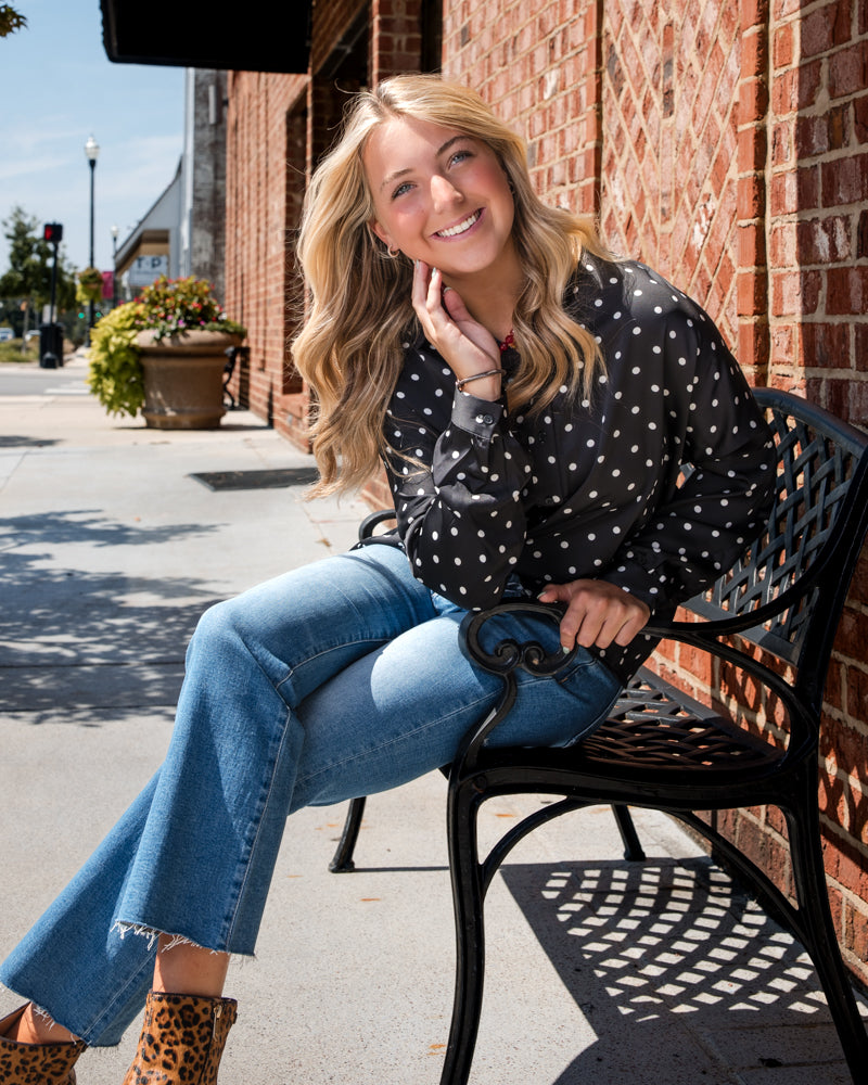 Polka Dot Shirt - Black