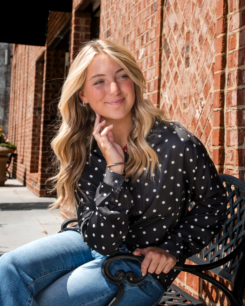 Polka Dot Shirt - Black