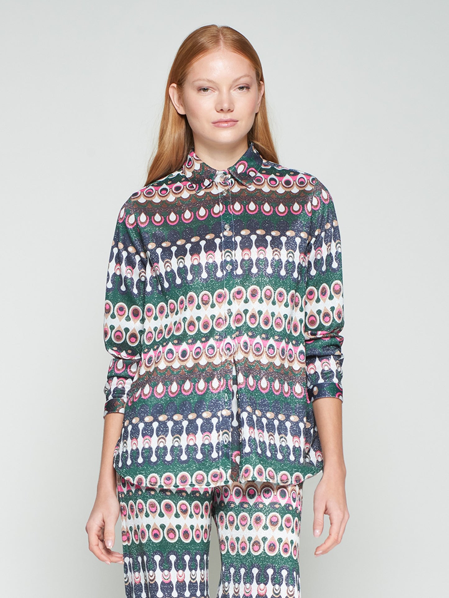 Anastasia Shirt - Geometric Lurex