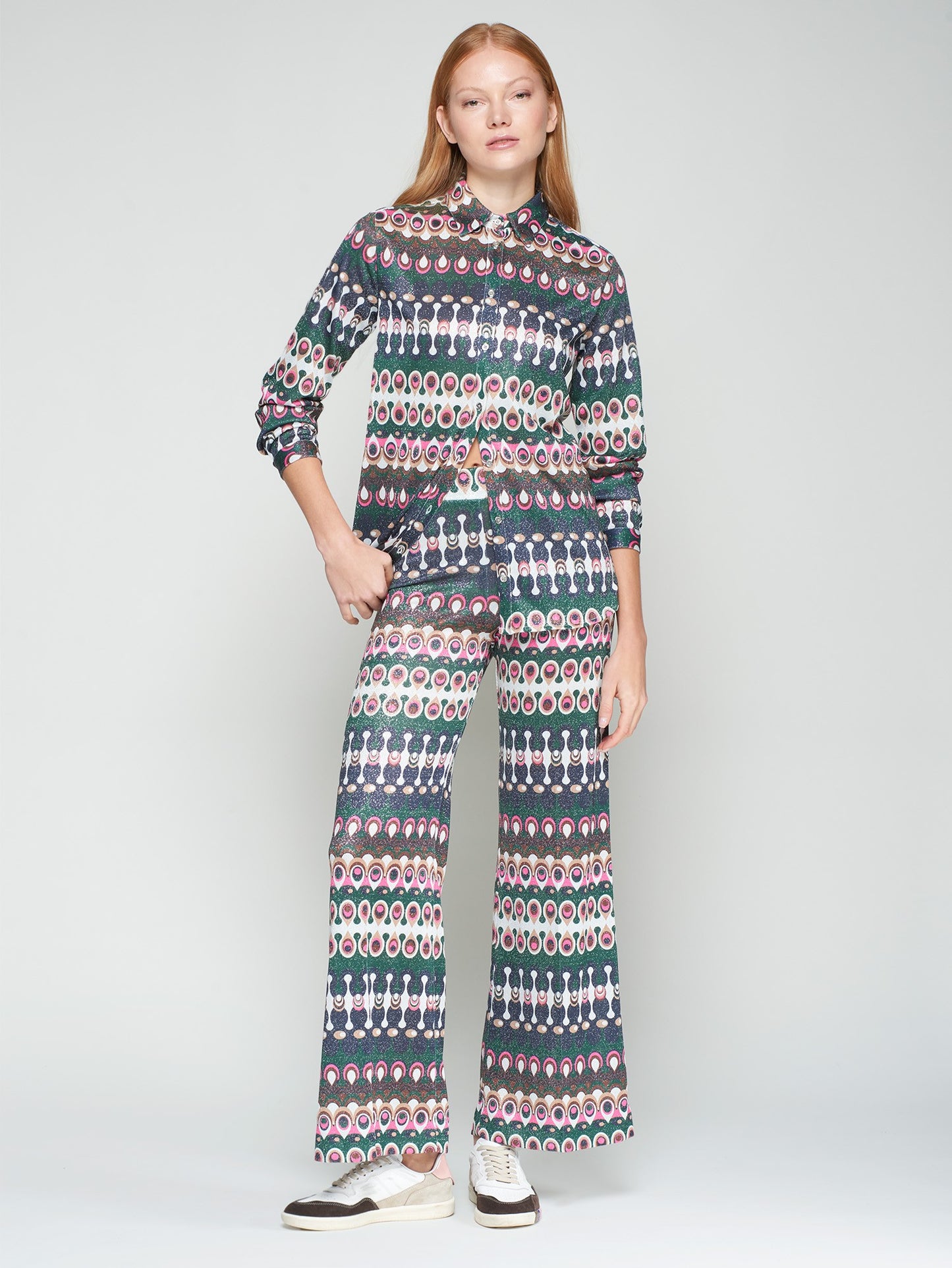 Anastasia Shirt - Geometric Lurex