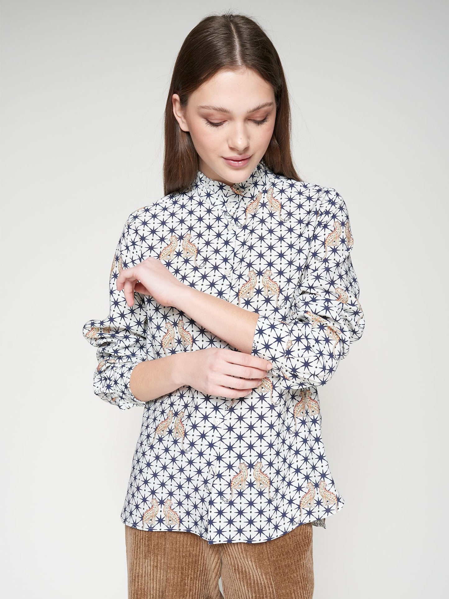 Andy Leopard and Star Print Shirt - White