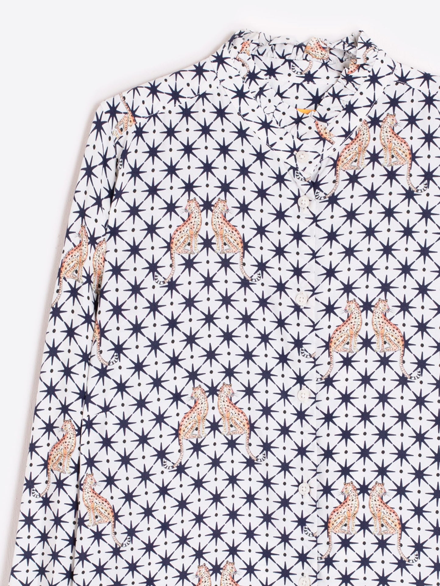 Andy Leopard and Star Print Shirt - White