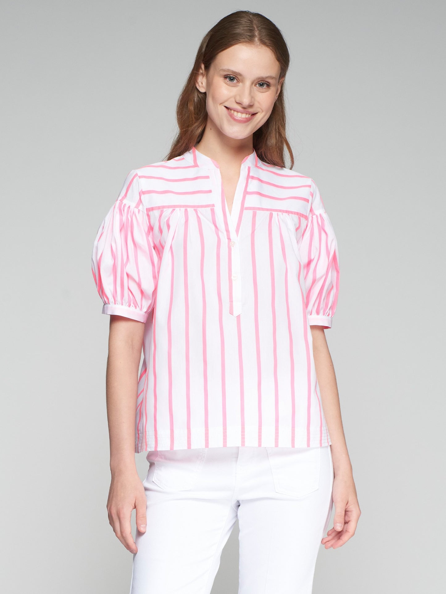 Ilania Shirt - Neon Pink Stripe
