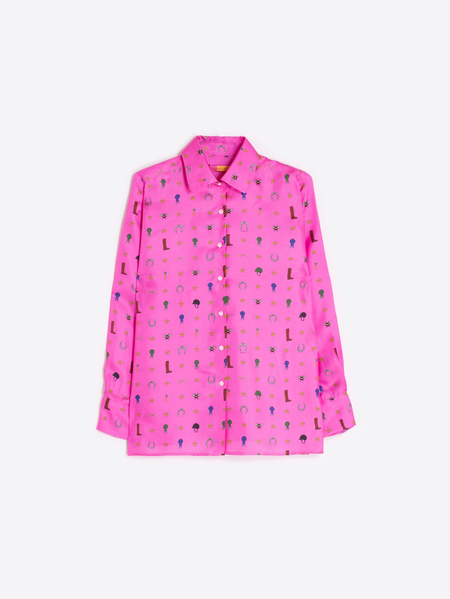 Mariela Shirt - Pink Equestrian Print
