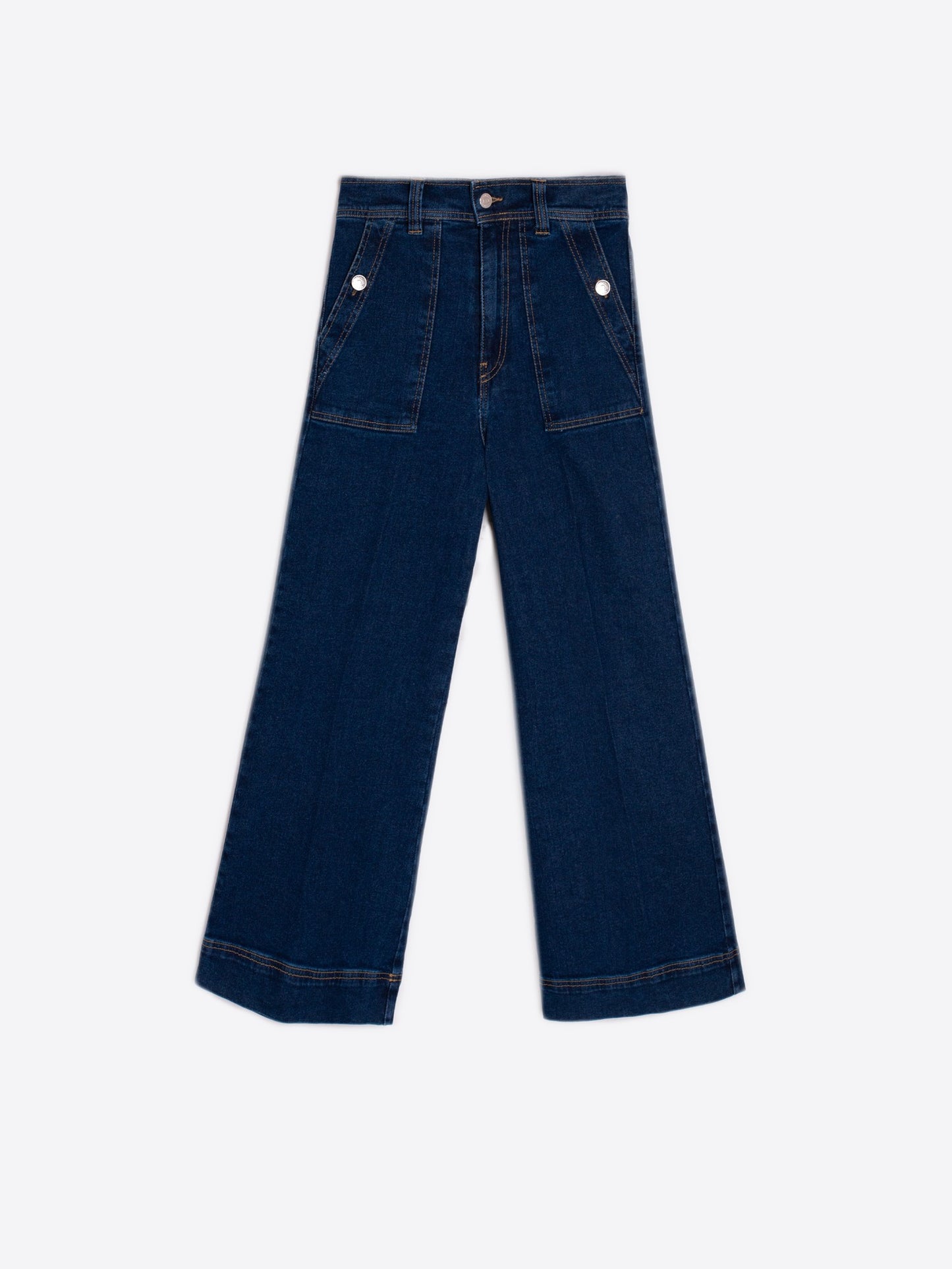 Noa Denim Trouser - Medium Blue Denim