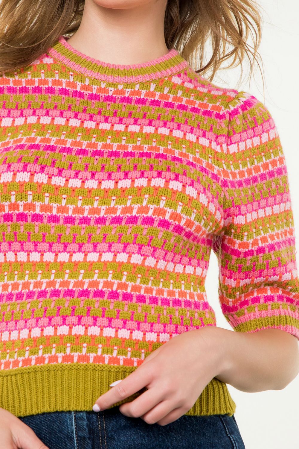 Short Sleeve Knit Top - Olive