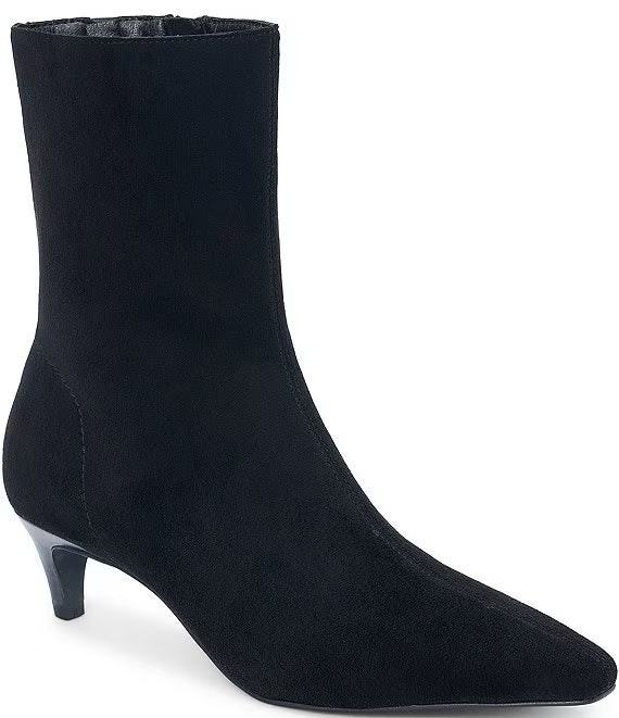 Esther Kitten Heel Boot - Black