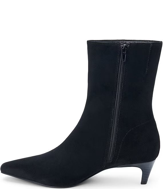 Esther Kitten Heel Boot - Black