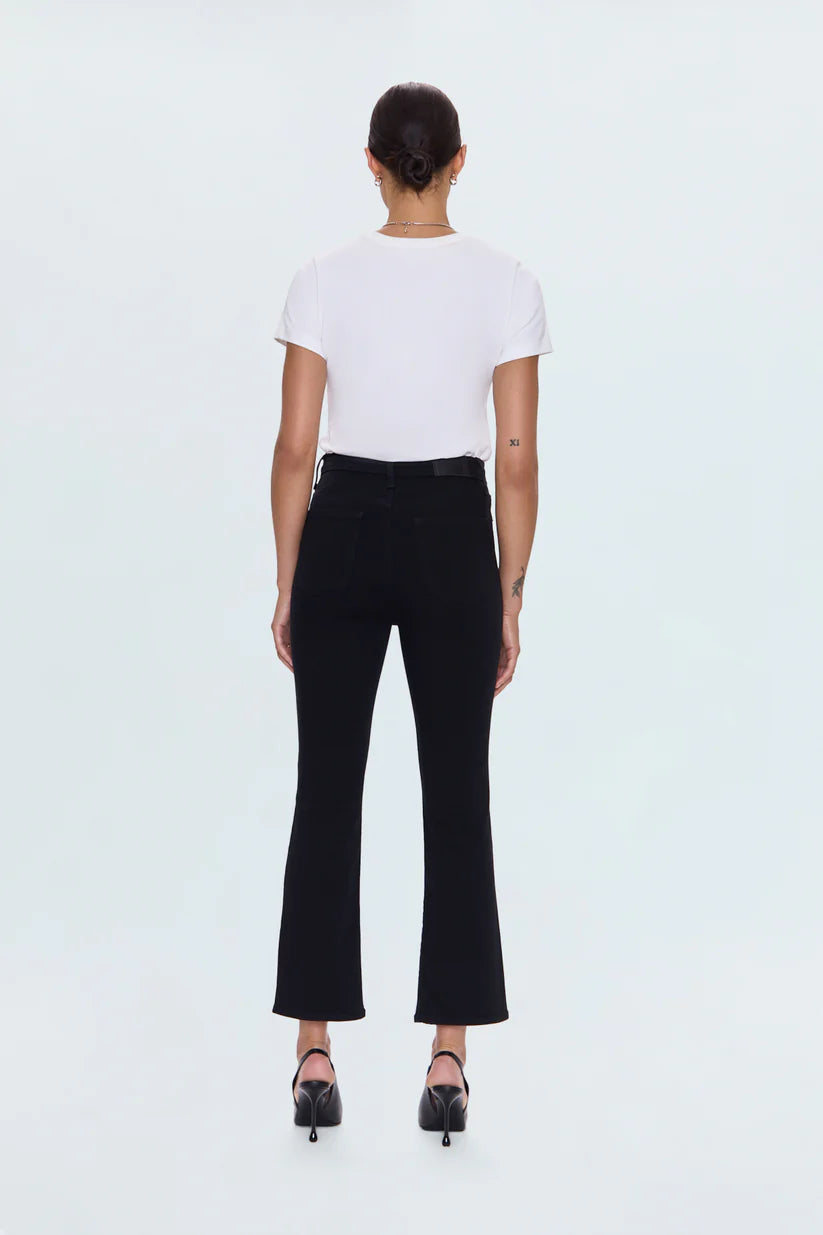 Lennon High Rise Crop Boot Jean - Noir