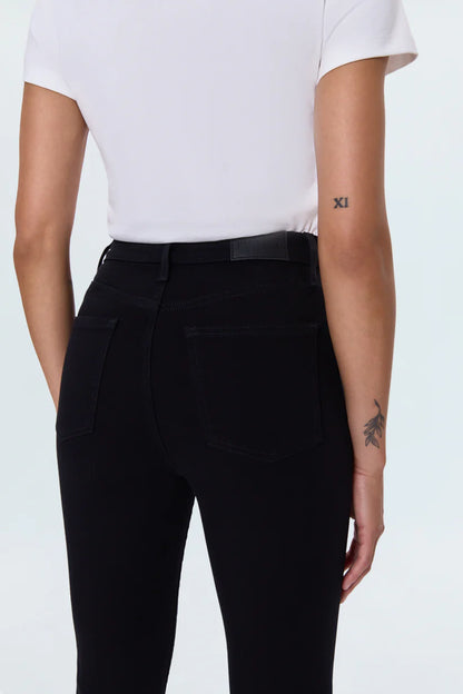 Lennon High Rise Crop Boot Jean - Noir