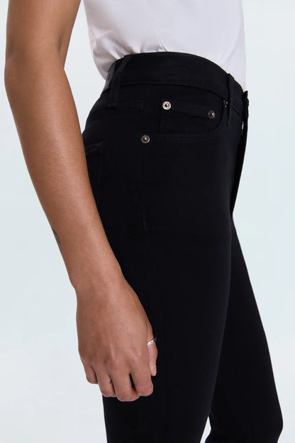 Lennon High Rise Crop Boot Jean - Noir