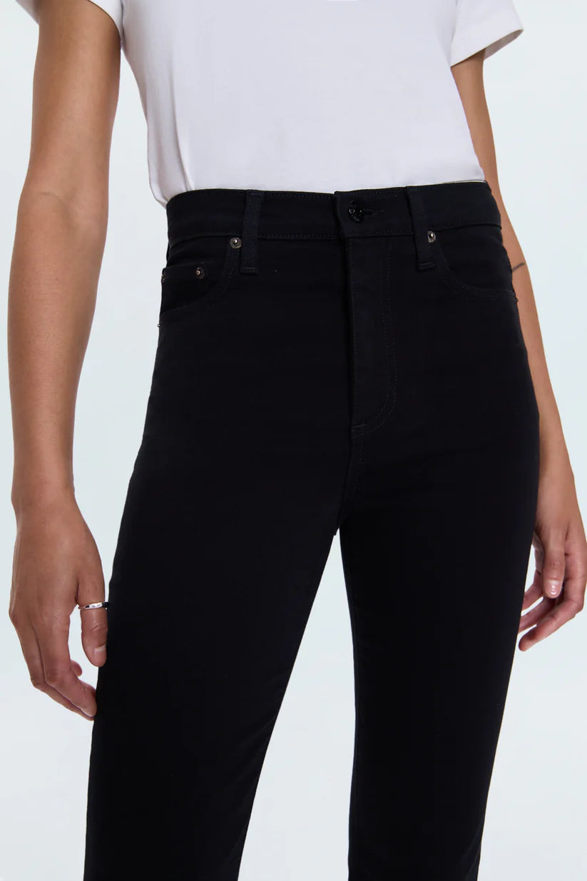 Lennon High Rise Crop Boot Jean - Noir