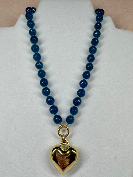 Blue Heart Necklace