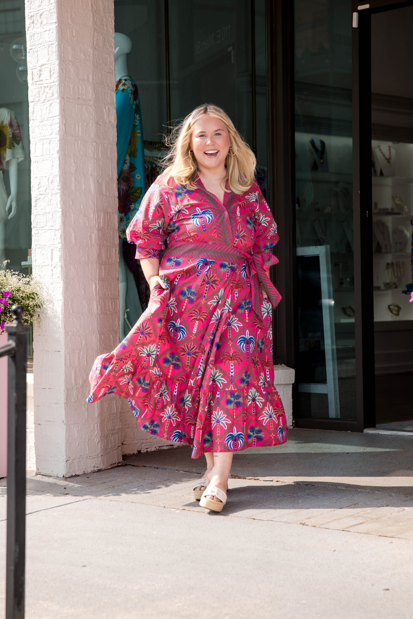 Gabriela Dress - Palm Tree Paradise - Cocktail Umbrella