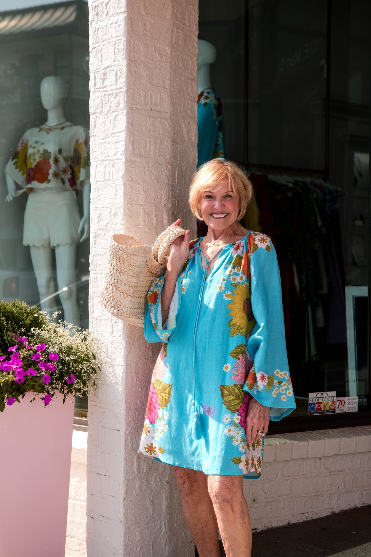 Chelsea Dress - Wildflower Aqua
