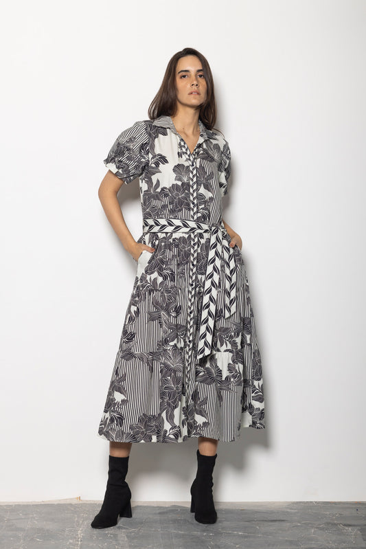Della Dress - Noir Florals