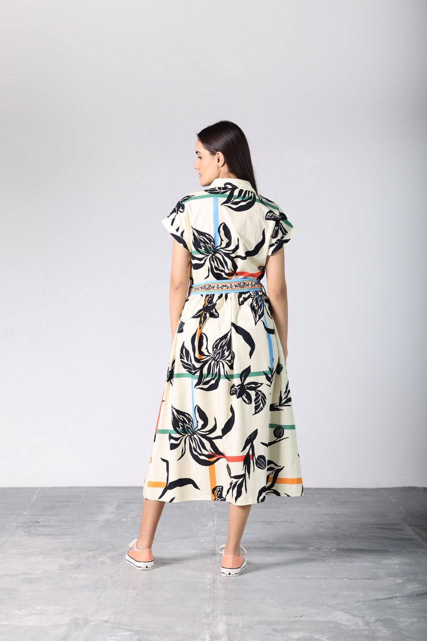 Rylie Dress - Striped Florals