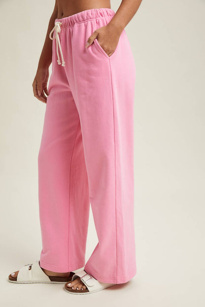 Knit Pants with Drawstring - Punch