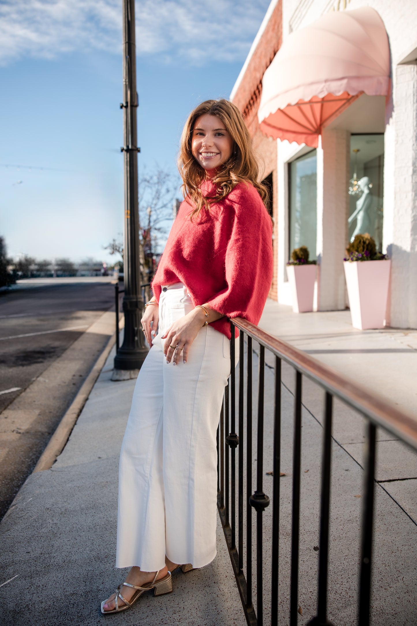 Micah Short Sleeve Crewneck Sweater - Ruby