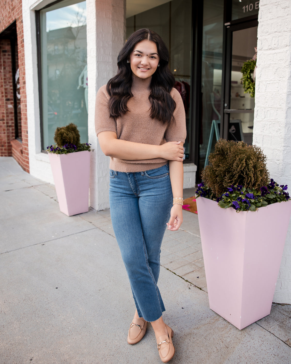 Colie Crop Sweater - Warm Sand