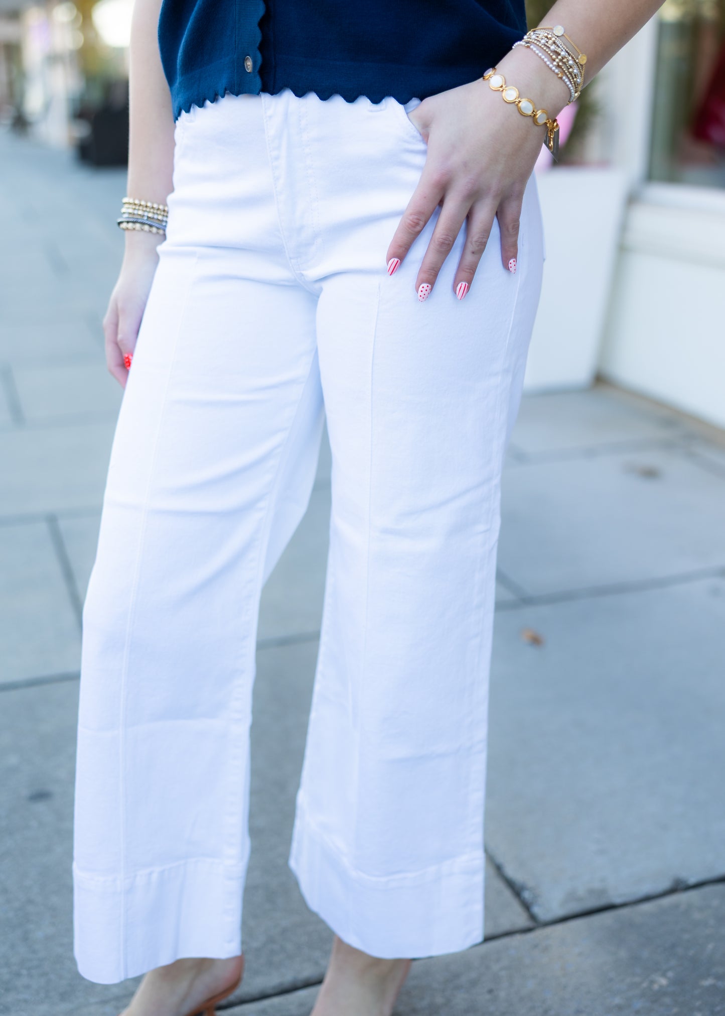 Meg High Rise Wide Leg Jean - Optic White