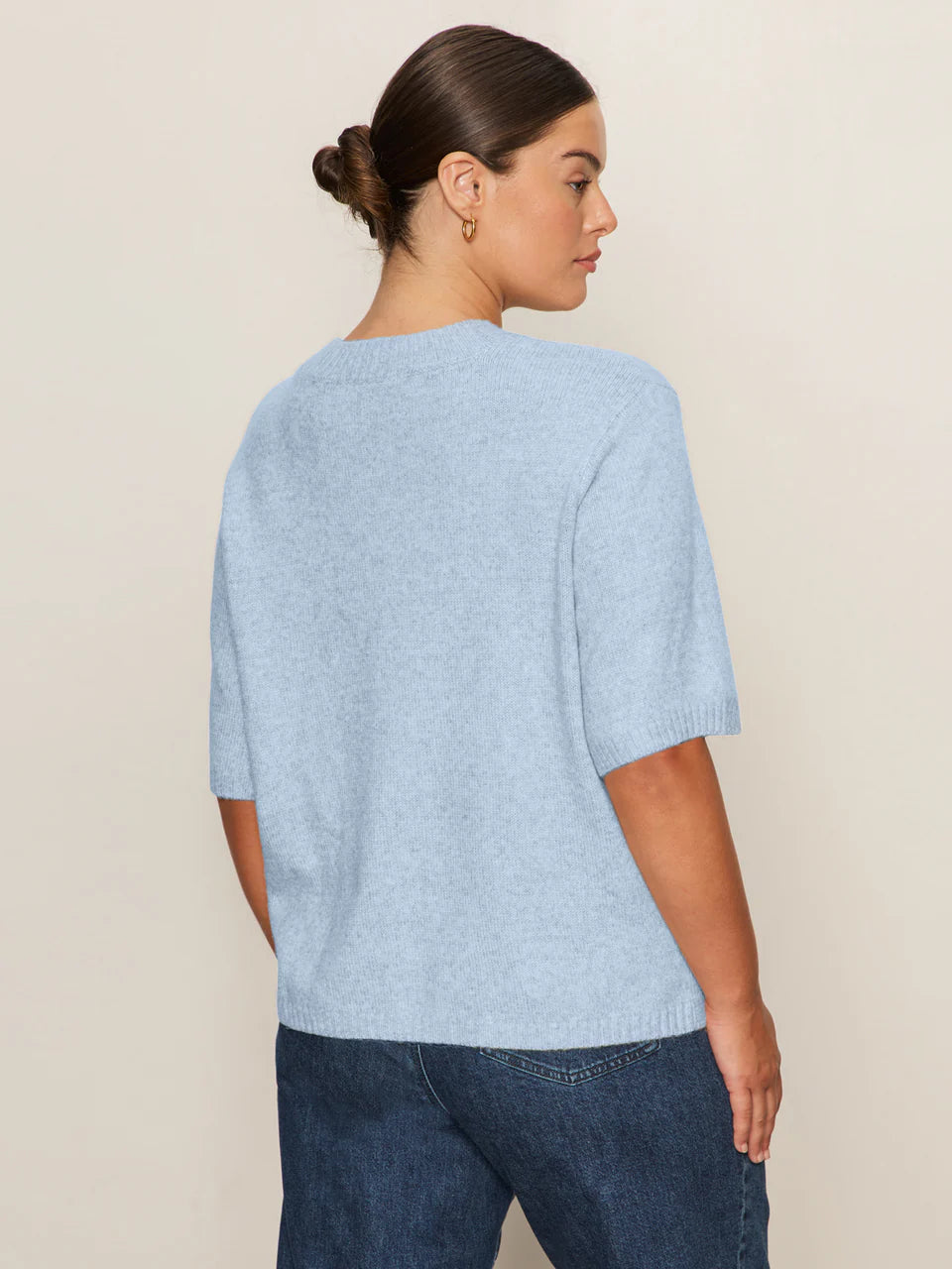 Perfect Sweater Tee Shirt - Blue Powder