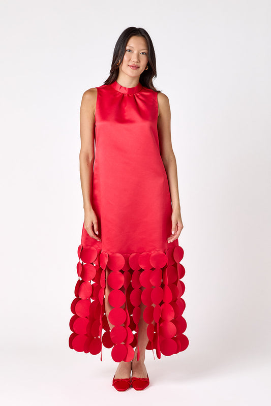 Ponce Party Dress - Ruby Red