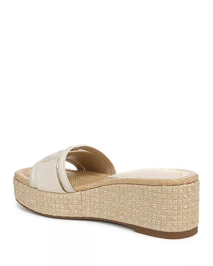 Sam Edelman Pauleena Platform Wedge Slide Sandal - Modern Ivory